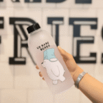 Cartoon Transparent Frosted Leak-Proof Panda Bear Water Bottle 1000ml - Image 2