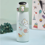 Bear Multifunctional Thermos Cute Cartoon Portable Stainless Steel Kid Water Bottle - Image 2