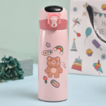 Bear Multifunctional Thermos Cute Cartoon Portable Stainless Steel Kid Water Bottle - Image 6