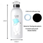 Cartoon Transparent Frosted Leak-Proof Panda Bear Water Bottle 1000ml - Image 7