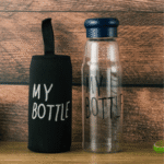 Jazz Style Glass Water Bottle with Aluminum Cap - Image 4