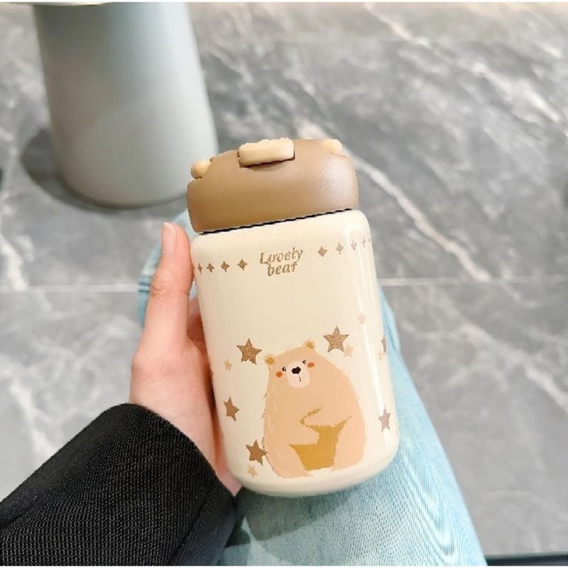e (8) Cute Insulated Stainless Steel Mini Baby Bottle for babies - Image 1
