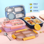 Sealed stainless steel lunch box large capacity four compartment