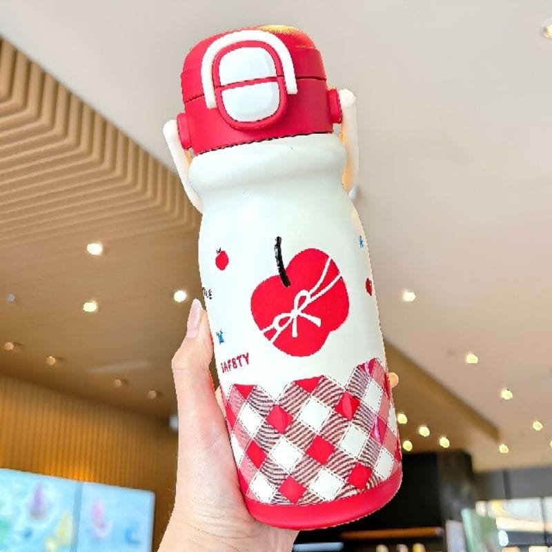 i (3) Portable Double Drinking System Thermos Stainless Steel Water Bottles for Children - Image 1