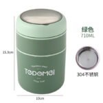 Double-layer Stainless Steel Soup Cup Japanese-style Portable Insulated Lunch Box Food Sealed Leak-proof Breakfast Cup Bowl - Image 3