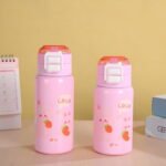 Cute Stainless Steel Thermos Cup with High-Looking Pop-Up Lid and Straw for Outdoor Children and Students - Image 8