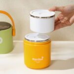 304 Stainless Steel Insulated Portable Double Layer Lunch Box Bucket for Office Students Sealed Lunch Box with Lid - Image 3