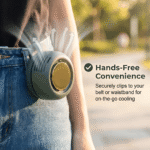Small Cyclone Bladeless USB Charging Neck Hanging & Waist Hanging Portable Pocket Turbo Fan - Image 2