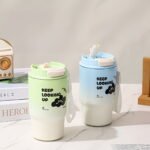 Cloud Late Thermal Stainless Steel Double Drinking System Coffee Mug