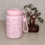 Leopard-Print Mini Portable Thermos Cup with Straw - Image 6