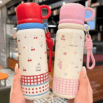 Cute Print Vacuum Insulated double drinking flask