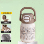 3D Printed Cute Portable Double Drinking System Handle Thermos - Image 9