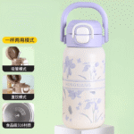3D Printed Cute Portable Double Drinking System Handle Thermos - Image 8