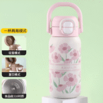 3D Printed Cute Portable Double Drinking System Handle Thermos - Image 7
