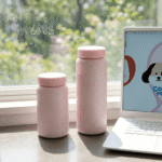 Cute Butterfly Flower Stainless Steel Travel Mug with Tea Infuser - Image 7