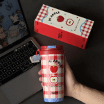Apple 316 Stainless Steel Thermos Tumbler with Straw | Cute Portable Cup - Image 8