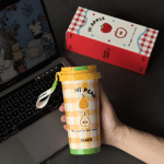 Apple 316 Stainless Steel Thermos Tumbler with Straw | Cute Portable Cup - Image 7