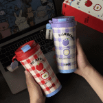 Apple 316 Stainless Steel Thermos Tumbler with Straw | Cute Portable Cup - Image 2