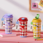 Apple 316 Stainless Steel Thermos Tumbler with Straw | Cute Portable Cup